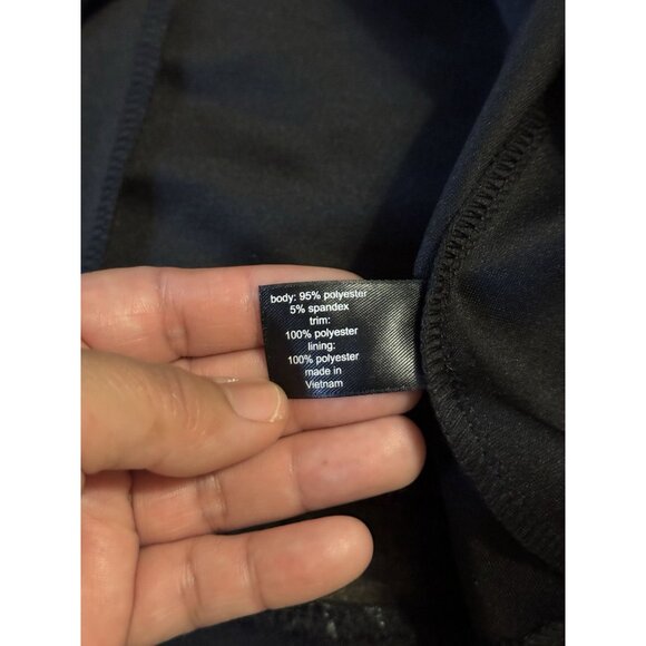 LANE BRYANT Black Fit-Flare Dress Pink Floral Vneck Romantic Formal Preppy 26/28 - Picture 5 of 11